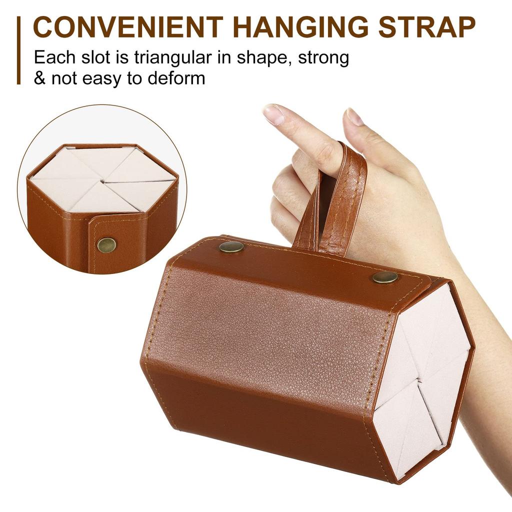 Sunglasses Travel Eyeglass Storage for Multiple Pairs of Foldable Sunglasses Portable Eyeglass Brown [PATIKIL] 6-Slot Organizer, Case, Eyeglasses,