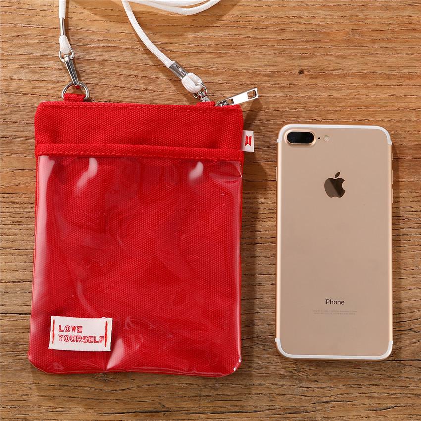 Love Yourself Lerret Shouder Bag World Tour Søt Mini Satchel Pouch Bag