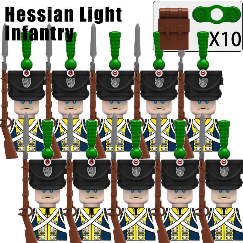 Kids Toys Napoleonic Wars Building Blocks 10pcs/lot Fusilier Lancer Soldiers Mini Action Figures Toys For Kids Christmas Gifts