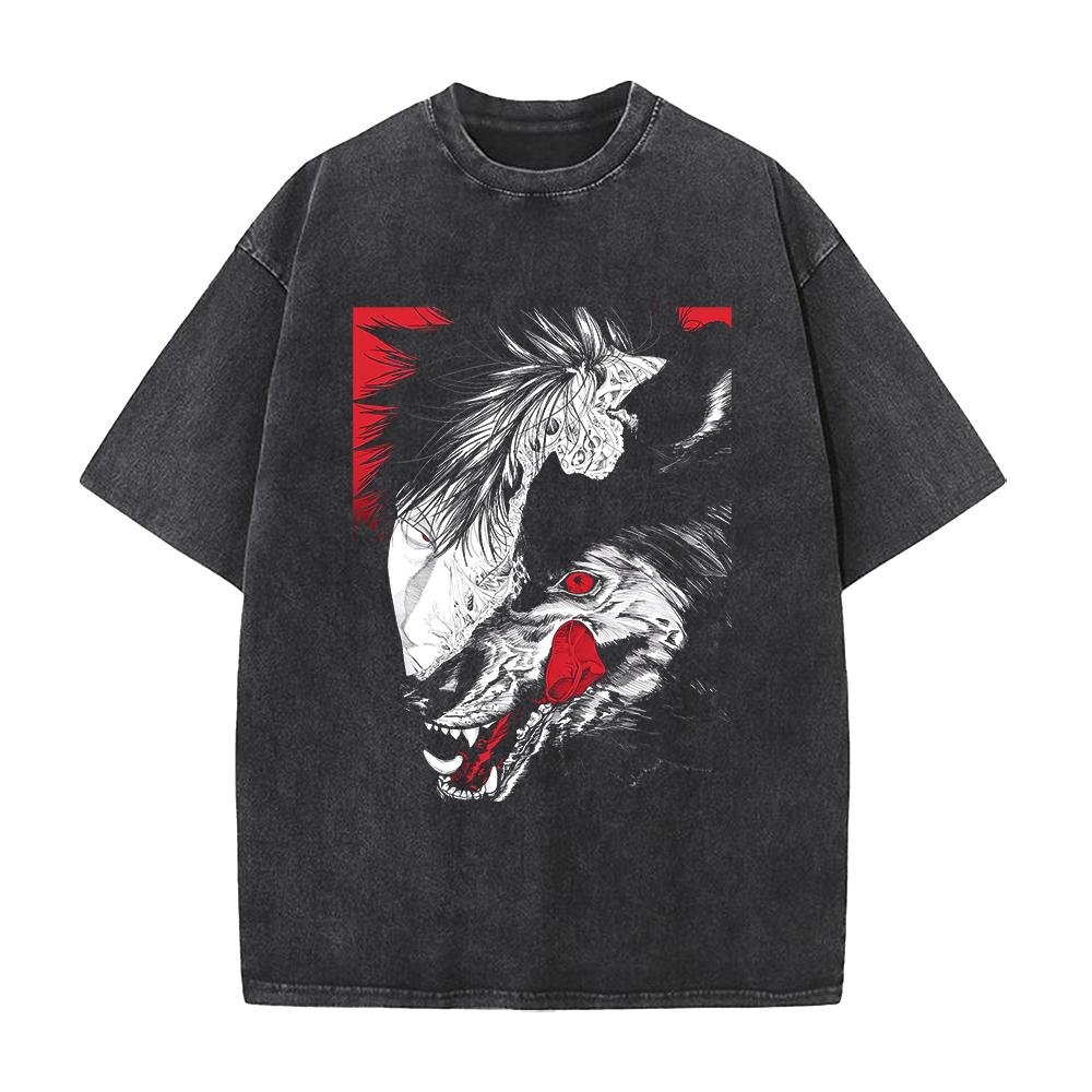 

Hot Anime Jujutsu Kaisen Fushiguro Megumi Graphic Tee Men Women Clothing Washed Cotton Tshirt Casual T-shirt Harajuku T Shirt XXL чорний