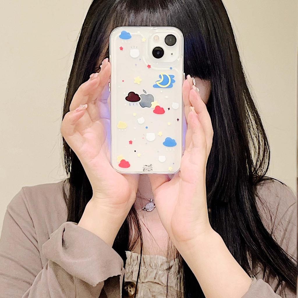 Moon Bear Stars Doodle Ins Phone Case Shockproof Silicone Soft Cover For Iphone 11 12 Pro Max Xsmax X Xr 13 Promax Conque Shell