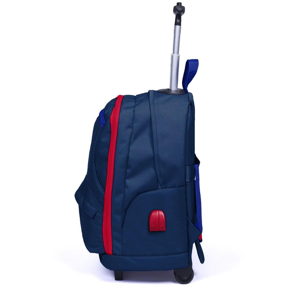 coral high Sportlicher marineblau-roter USB-Trolley-Rucksack mit vier Fächern 23254