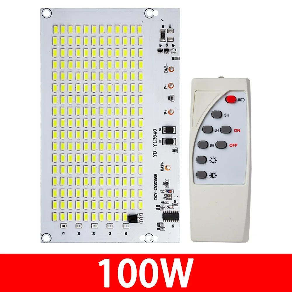 1Pcs 25/40/60/100W LED Solar Light Board White Light High Brightness Light Source Panel with Remote Controller SMD5730