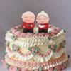 Mini Grandparent Statue Cartoon Longevity Cake Ornaments Old Couple Figurines  Office