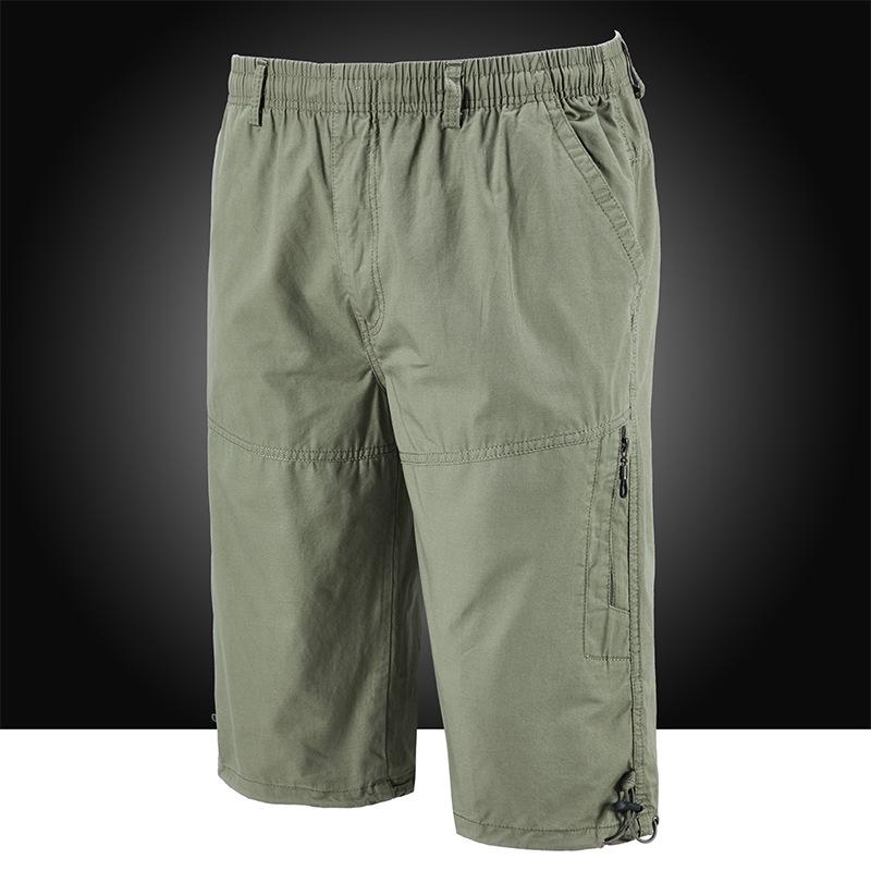 Summer tooling cropped pants, thin loose shorts, men's multi-pocket medium pants, casual sports cropped pants, men's