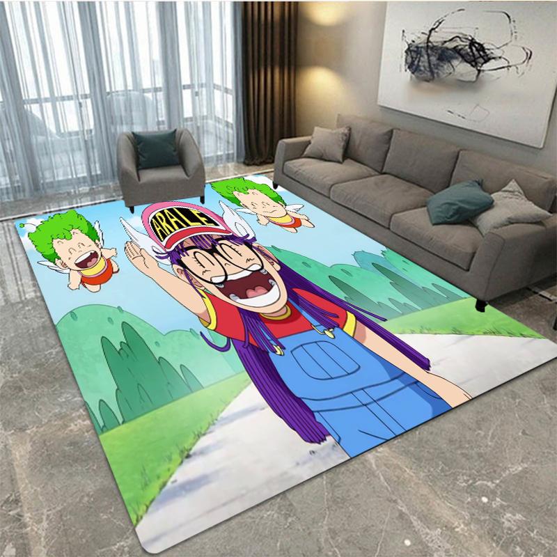 Alfombra de dibujos animados DR Slump Arale Chan, área de ocio para niños, sala de estar, dormitorio, alfombrilla para el asiento, reposacabezas, alfombrilla antideslizante