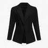 Women Autumn Winter Tailored Collar Long Sleeve Solid Color Suit Coat Cardigan