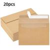 20pcs Blank Kraft Envelopes Sealing Pe Greeting Card Vintage Kraft Paper Postcard  Gift Packaging