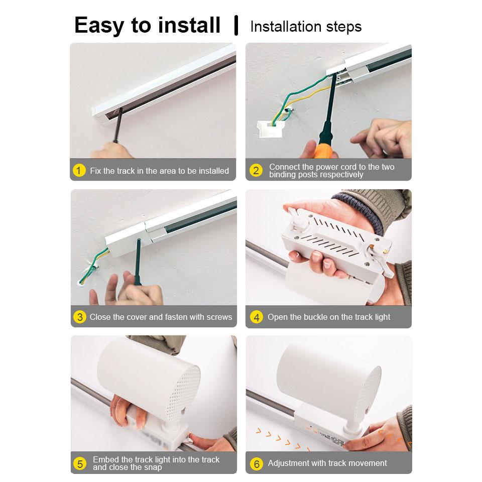 Set Led Track Light Fixture COB Track Lighting Wall Lamp Rail 220V Spot Lights Led track rail Spotlight Clothing Store Shop Home