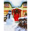5D DIY Diamond Painting Snow Scene Diamond Embroidery Snowman Cross Stitch Full Round Drill Home Decor Manual Crafts Gift