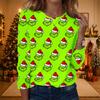 Women's Fashionable Casual Long Sleeve Crewneck Graphic Print Top for Everyday Wear