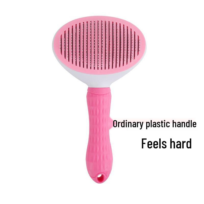 One-Click Self-Cleaning Dog Hair Comb - Stainless Steel Pet Shedding Brush