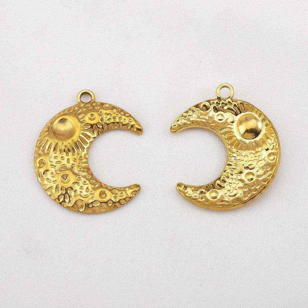 5pcs Stainless Steel Large Sun Star Moon Charms for DIY Women Necklace Bracelet Earrings Pendant Jewelry Craft Making Supplies