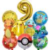 Balloon Monster Set Birthday Party Decoration Aluminum Film Balloon Vibrant Multi-Colored Balloon Pikachu Children'S Party Supplies