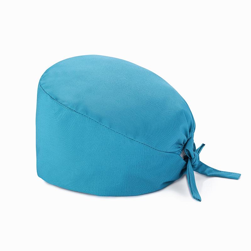 Unisex Women Scrub Nurse Caps Solid Color Adjustable Breathable Beauty Salon Care Cap Surgical Cap Pet Nurse Doctor Working Caps