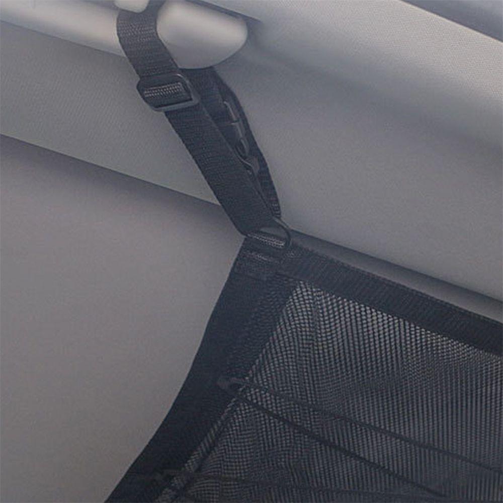 Mesh Pouch Zipper Car Ceiling Net Pocket Car Ceiling Storage Sundries ...