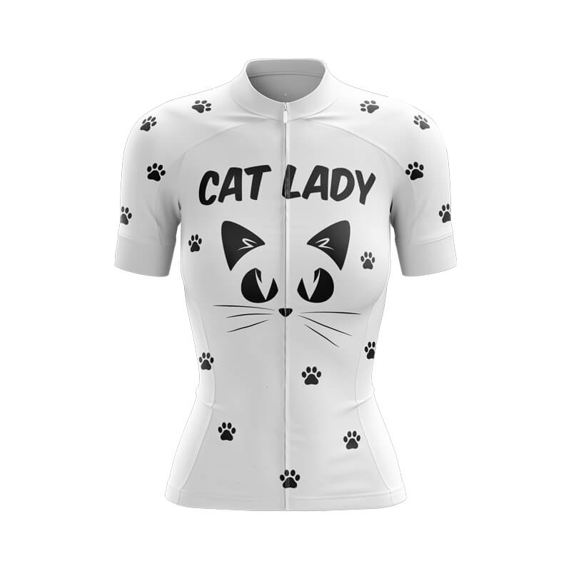 Women's Cycling Jersey Set Pink Cartoon Cat Summer Short Sleeve Breathable MTB Bike Cycling Clothing Maillot Ropa Ciclismo Mujer