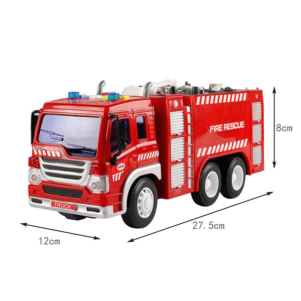 1pc Baby Fire Sprinkler Truck Model Educational Telling A Story Truck Engineering Mold Toy for Kids
