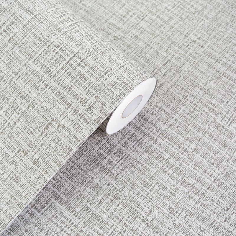 Self-Adhesive Waterproof Linen Texture Wallpaper for Bedroom and Living Room