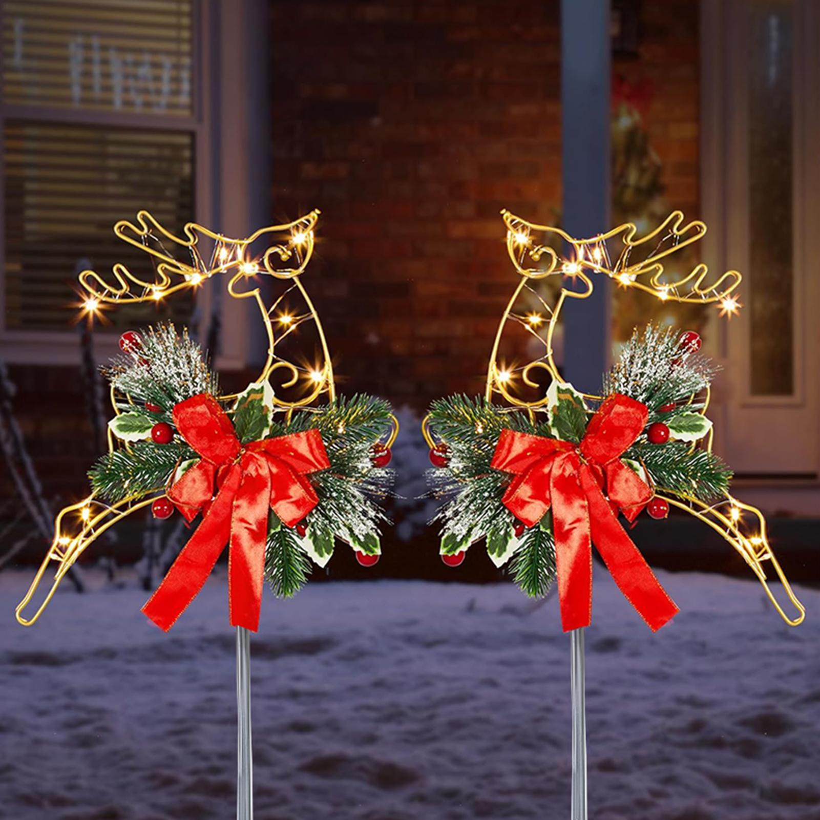 

Lighted Deer Christmas Decorations LED Animal Stakes Christmas Decorations Reindeer For Garden Farmhouse Yard Lawn Pathway CN