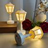 LED noční světlo jemná teplá záře bez blikání na baterie retro styl LED stolní lampa noční světlo dekorace