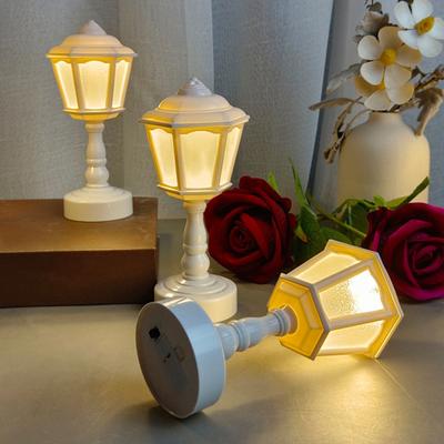 LED Nachtlicht Weiches Warmes Leuchten Flimmerfrei Batteriebetrieben Retro Stil LED Tischlampe Nachttischleuchte Dekoration