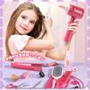 VBACALA Play House 22 Pieces Hairdresser Toys Hair Makeup Hair Salon Dress Up Store Set Hair Dryer Curling Iron Scissor Comb Makeup Tools Hairdresser