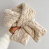 Korean Style Soft Faux Rex Rabbit Fur Scarf for Women - Versatile Cross Short Design In Solid Colors for Autumn and Winter.