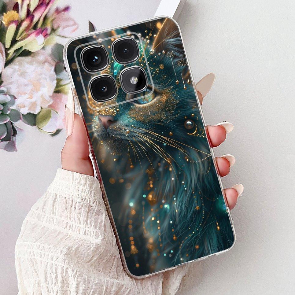 Phone Case For Xiaomi Mi 14T Pro Mi14T Cool Style Tiger Dragon Pattern Clear Soft Silicone TPU Back Cover Xiaomi 14t 5G Coques