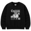 Seupeullaesikodeu Heavy Crew Neck Sweatshirt Black - Cream Bread