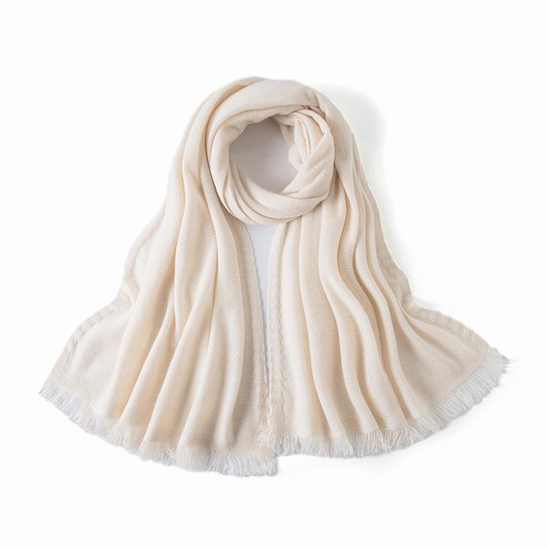 Spring and autumn cashmere knitted large shawl with outer vest knotted shoulder strap women's multi-functional cashmere scarf
