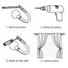 2Pcs Vintage Style Curtain Holdbacks Wall Mounted Tieback Hooks Drapery Tie Backs  Home Decor