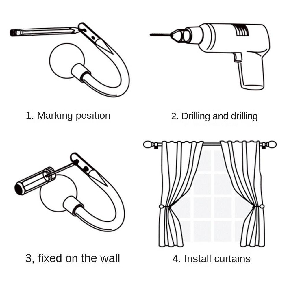 2Pcs Vintage Style Curtain Holdbacks Wall Mounted Tieback Hooks Drapery Tie Backs  Home Decor