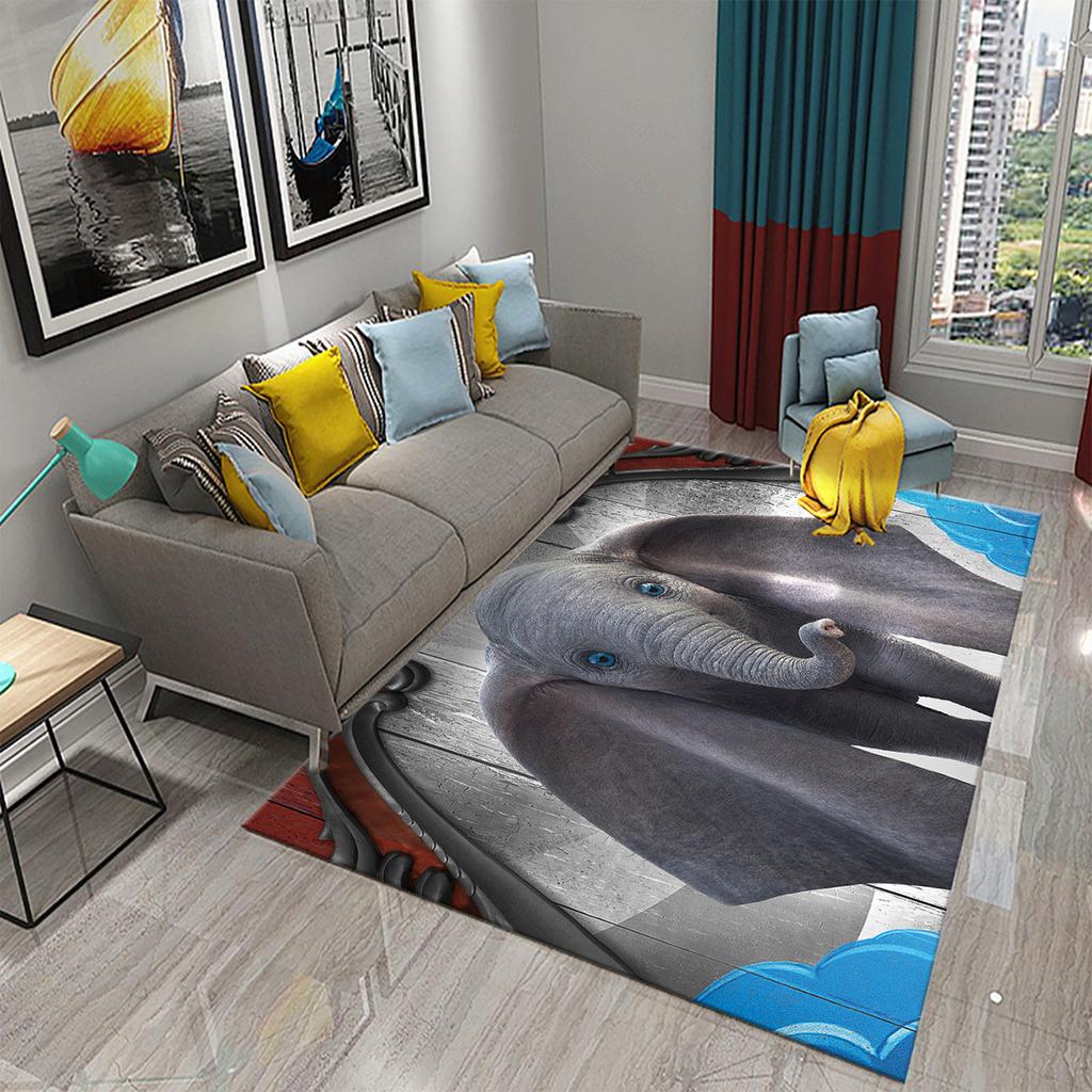 Family Bedroom Living Room Floor Mat Bathroom Kitchen Non-slip Rug Dream Elephant Rug Magic Animal Rug