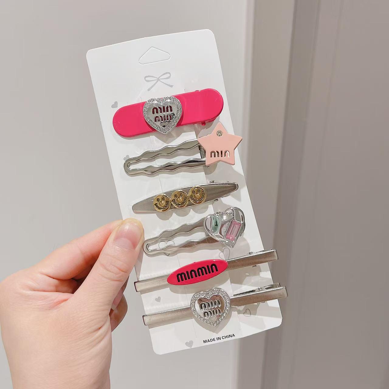 

Заколка для волос Y2K Звезда Зажим для челки сбоку - Сладкий дофаминовый головной убор для девочек.