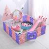 Kids' Indoor/Outdoor Safety Play Fence with Slide - Ideal for Crawling and Walking