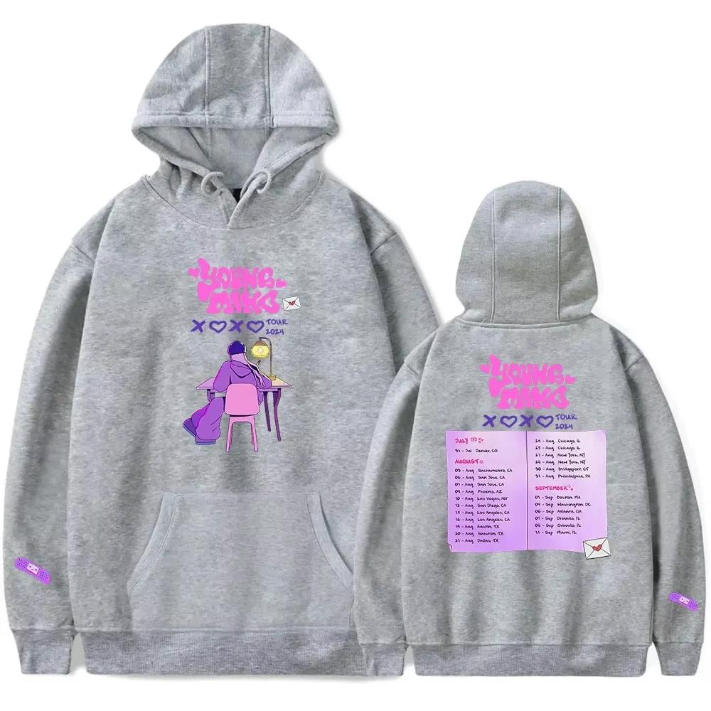 2025 Young Miko XOXO Reise-Hoodie Merch Cosplay Hiphop Herbst Unisex Lässig Street Langarm-Sweatshirt mit Kapuze Streetwear