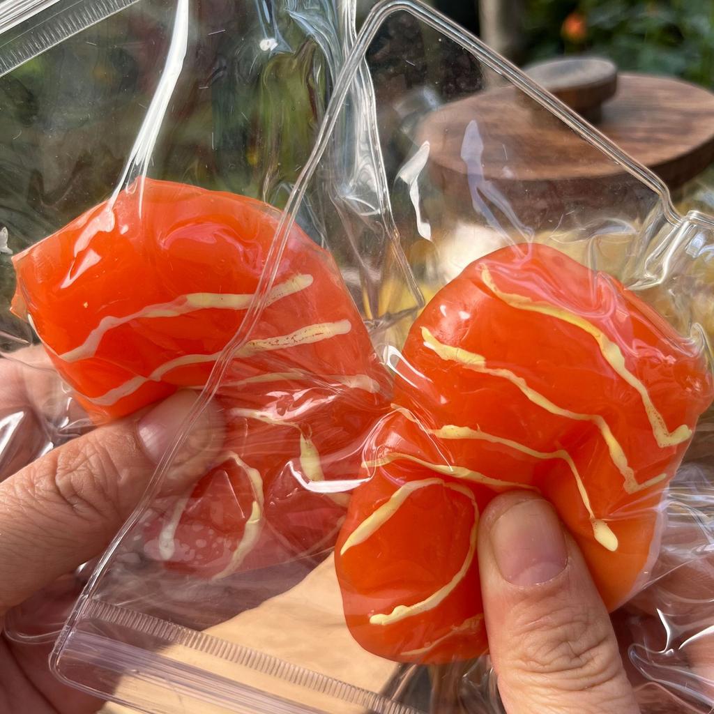 Novelty Funny Squishy Creative Shape Salmon Sushi Simulated Dim Sum Adult Stress Relief Squeeze Toys Fidget Toys Kids Gift