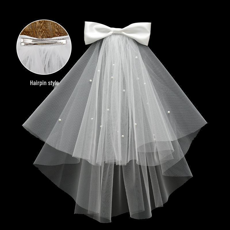 Fairy Forest Style Bow Hair Clip for Brides