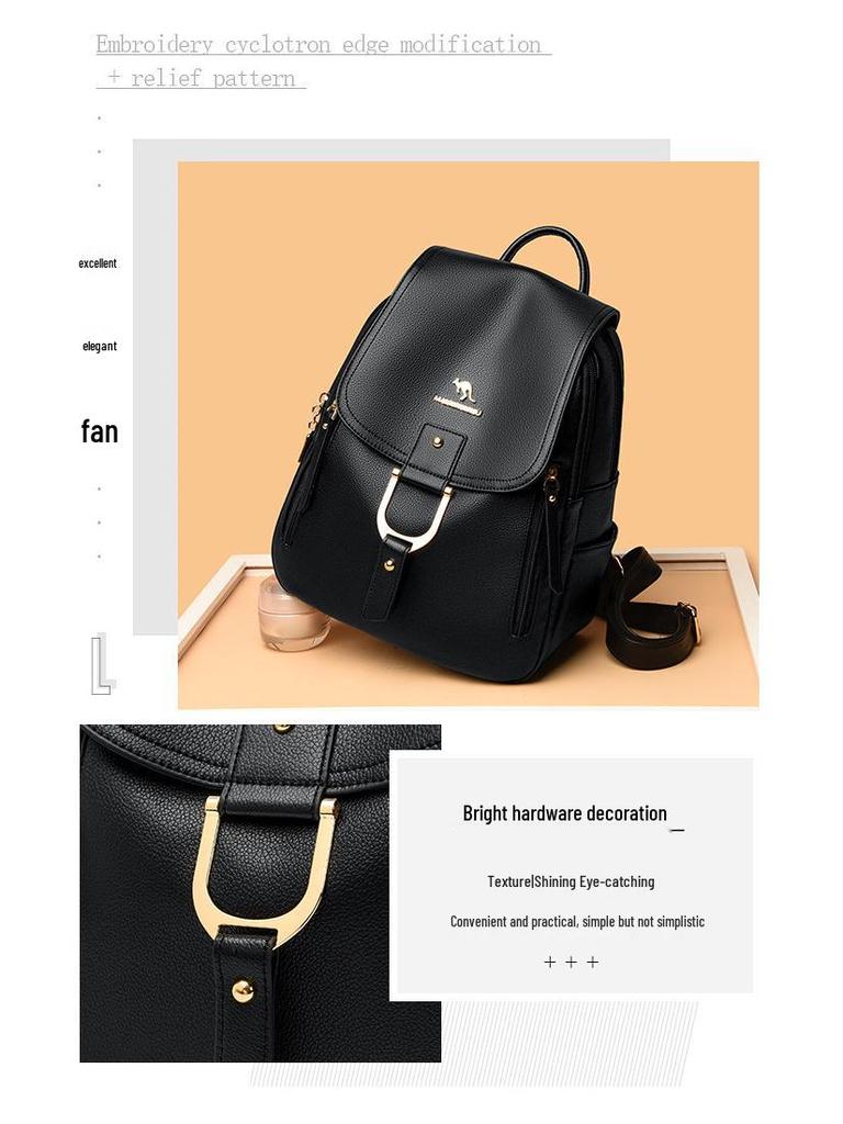 Women's Korean Style Casual Backpack - Simple, Fashionable, Versatile, Large Capacity for Travel and Commuting