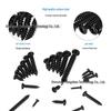 400pcs Black Carbon Steel Phillips Pan Head Self-Tapping Screws M2/M2.6 Set