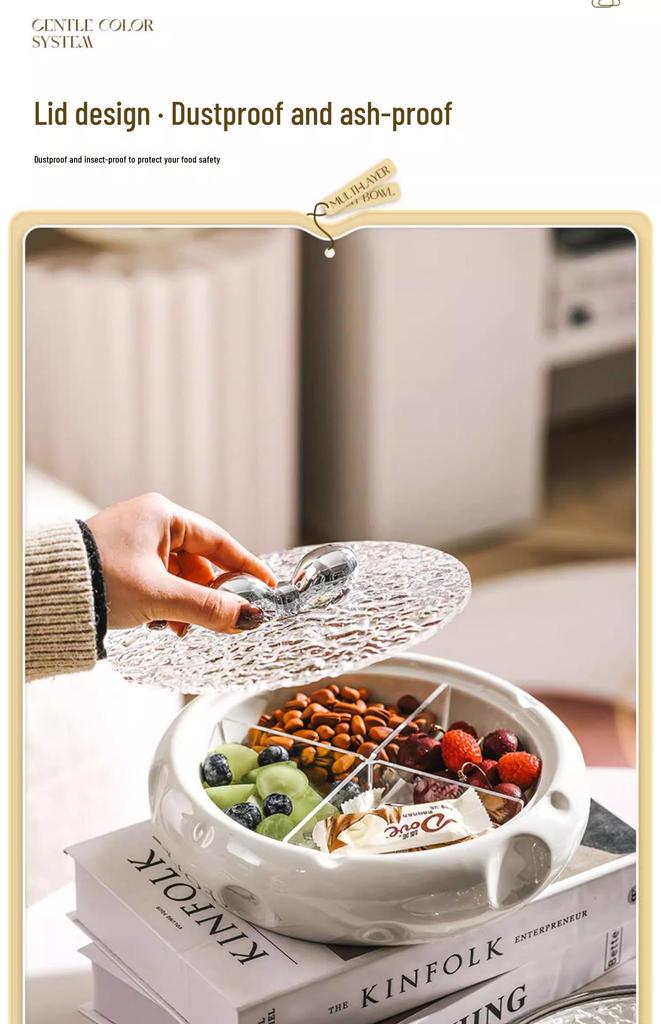 Luxury Fruit & Snack Plate for Living Room - High-End Candy Box & Basket
