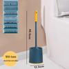 Wall-Mounted Bathroom Toilet Brush Set with Base - No Dead Corner Cleaning Solution