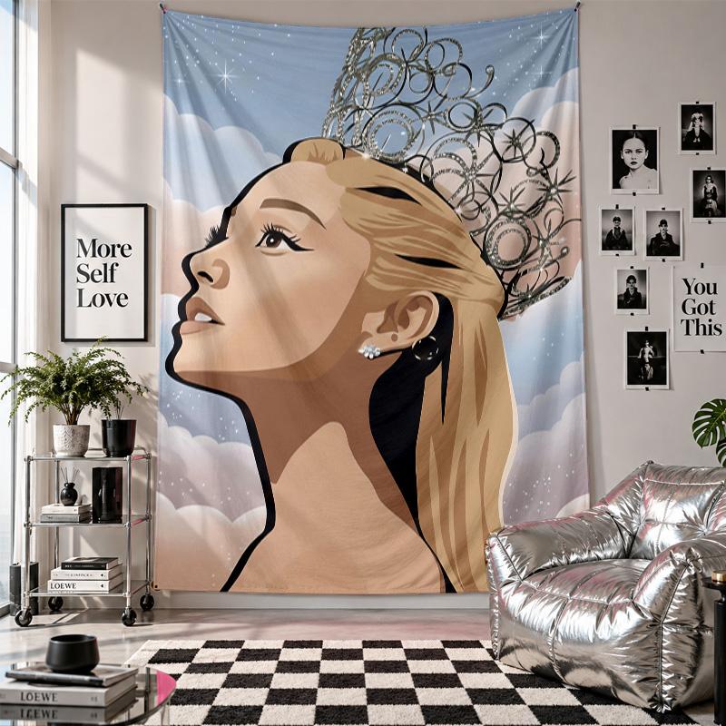 Wandteppich Ariana Grande Kunst Hängendes Tuch Dekorative Hintergrundabdeckung zur Raumdekoration