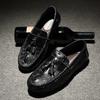Mode Luxus Herren Slipper Freizeitschuhe für Herren Mokassins Leder Slipper Bootsschuhe Handgefertigt Fahrschuhe Männliche Marke Krokodil-Stil