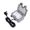 Außensteckdose Doppelsteckdose Box mit Kabel IP66 Wasserdicht Britischer Standard 250V 13A
