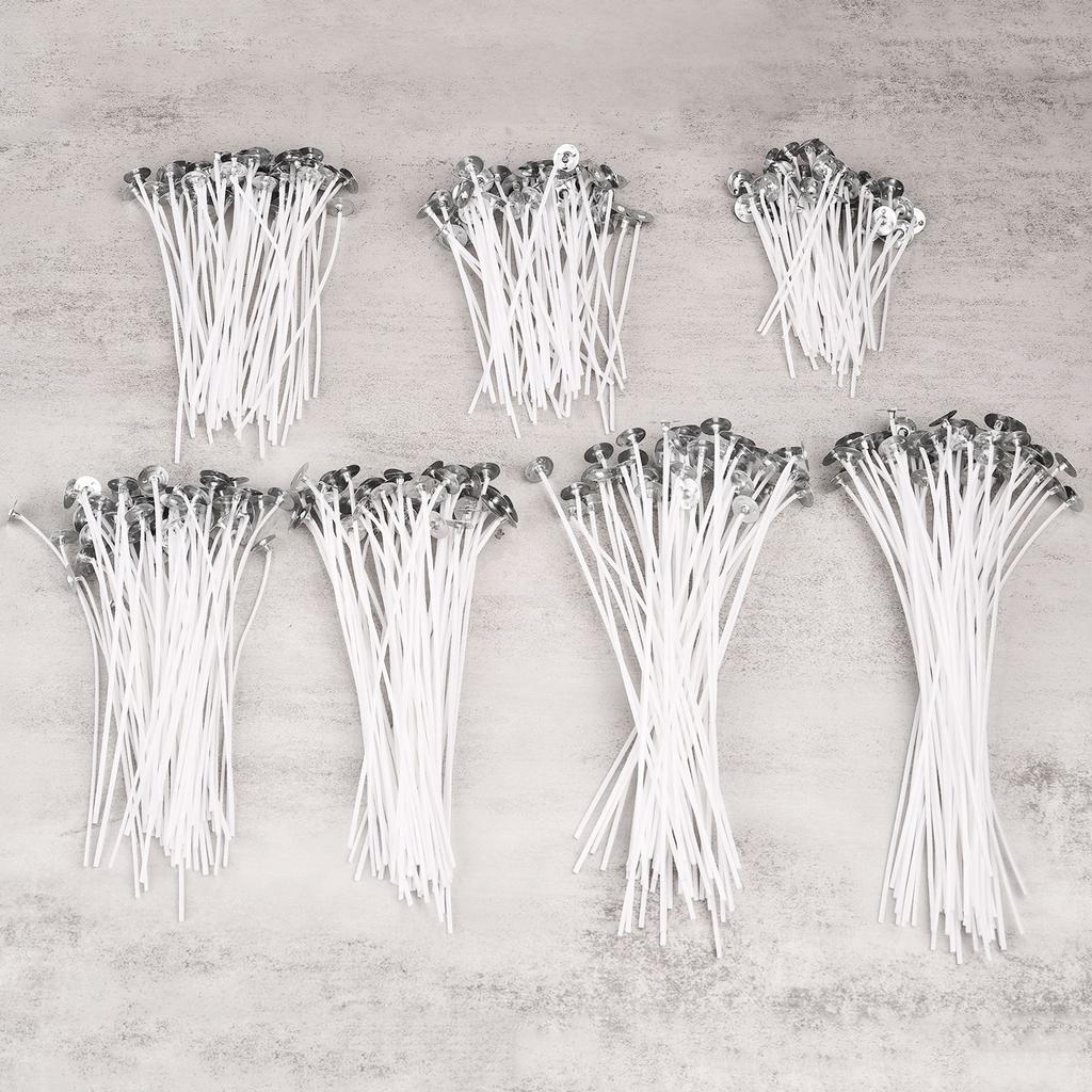 50pcs/Lot Candle Wicks For Candle Making Pre-Waxed Wicks Party Supplies 8cm-20cm Natural SmokelessPure Cotton Wicks Burn Longer
