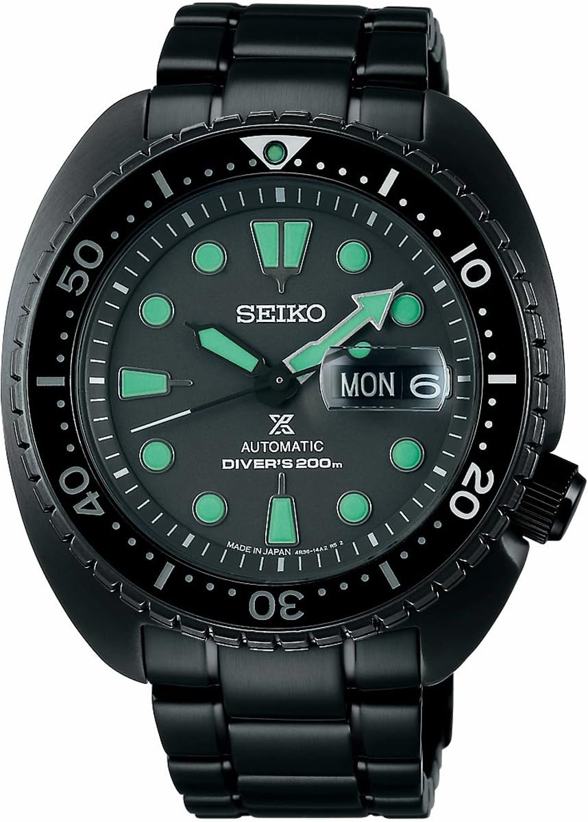 

SEIKO Watch PROSPEX Mechanical Automatic Winding The Black Series Night Vision Turtle 200m Sapphire Glass SRPK43 Made in Japan Black Overseas Model