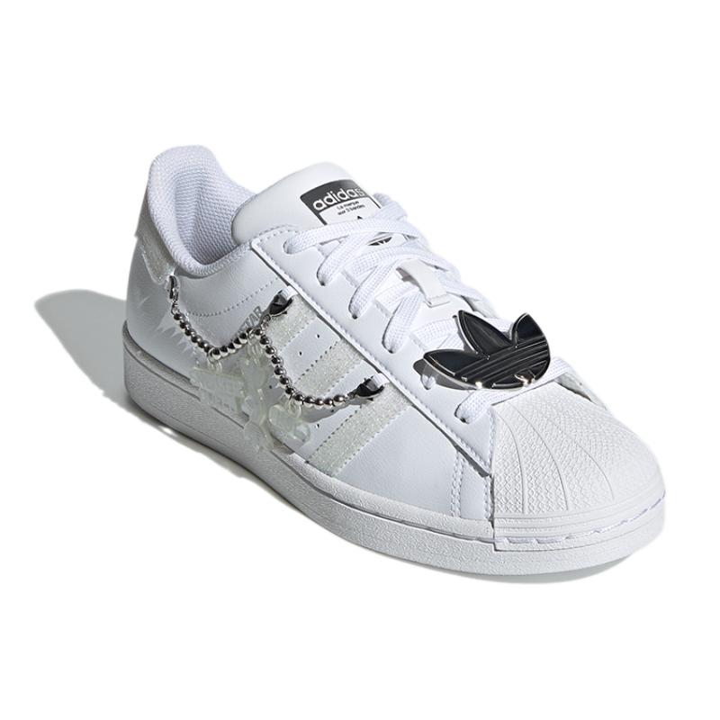 Adidas Originals Superstar For White/Silver/Grey Women's Sneakers GZ8404