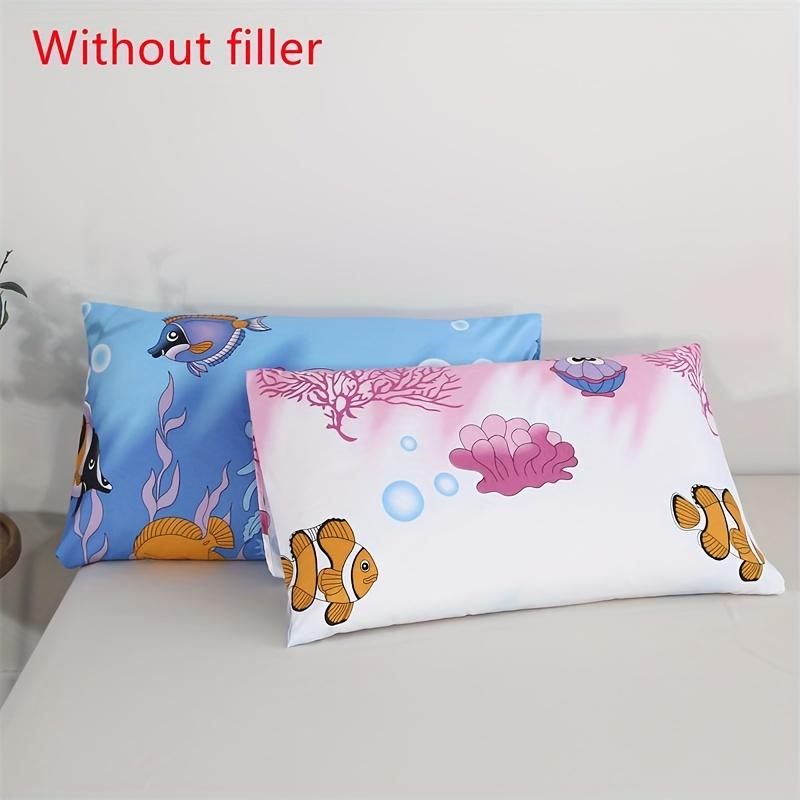 3 Pcs 100% Polyester Fleece Cartoon Print Bed Sheet Set (1 Bed Sheet + 2 Pillow Cases) - No Pillow Filler - Soft and Comfortable
